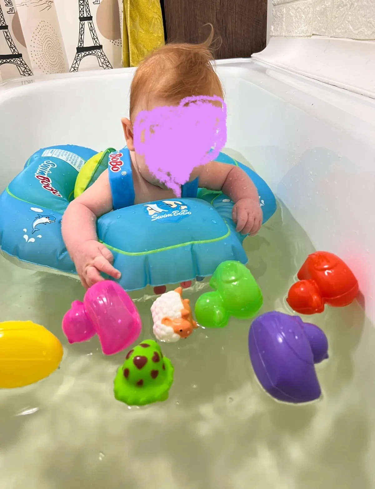 Baby-Schwimmring Mit Sonnendach – Aufblasbarer Schwimmer Mit Sicherheitssitz, Für 0-4 Jahre, Faltbar, PVC